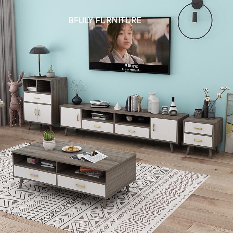 Wooden Fashion Modern  MDF Home Hotel Living room Cheap Furniture TV Stand