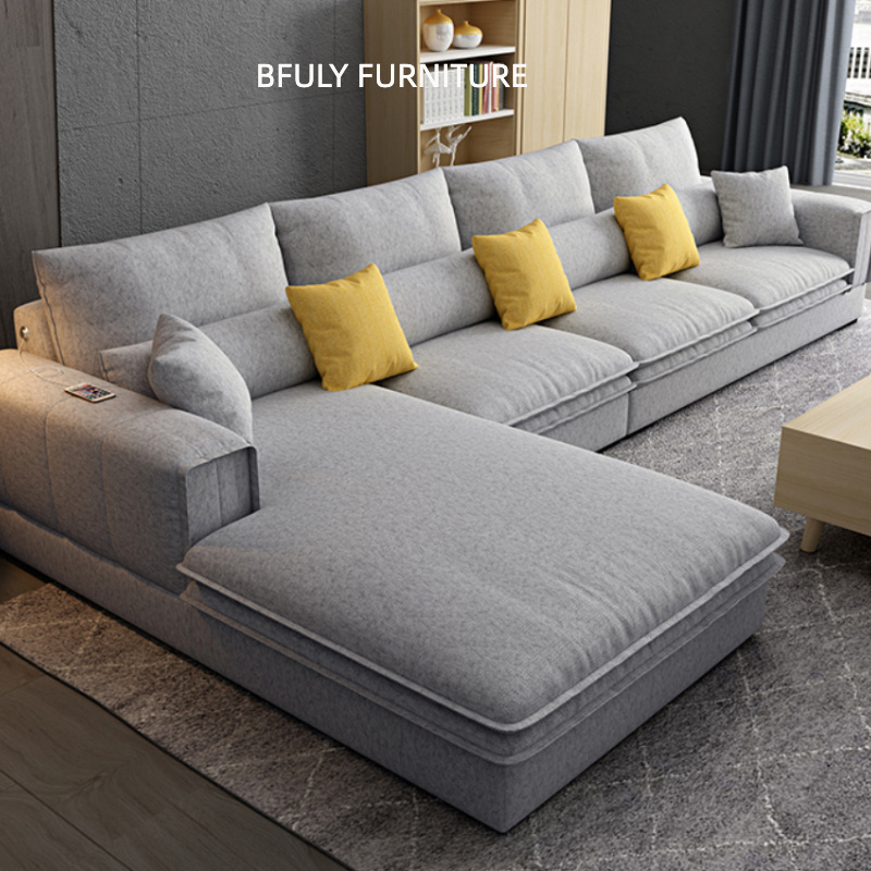 Usit Custom home furniture sofa Italian light luxury fabric sofa seat