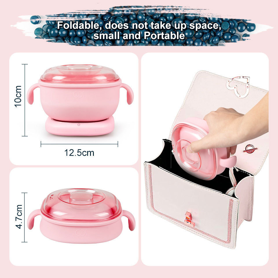 New Silicone Portable Wax Heater Electric Hair Removal Paraffin Wax Heater Melting Pot Machine 400ml Waxing Warmer