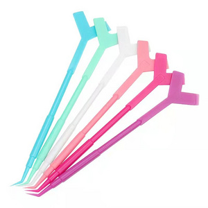 Plastic Eyelash Perming Stick Tool Lashes Extension Hot Glue Spoon Y Shape Comb Brush Lash Lifting Curler Applicator