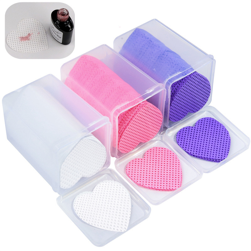 200pcs Custom Logo Absorbent Soft Fabric Eyelash Extension Glue Wipes Nail Polish Remover Pads Lint Free Glue Wipe