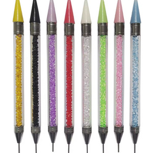 Dual Heads Acrylic Metal Dotting Wax Pen Rhinestones Gem Picker Crystal Picking Nail Art Studs Dotting Pen