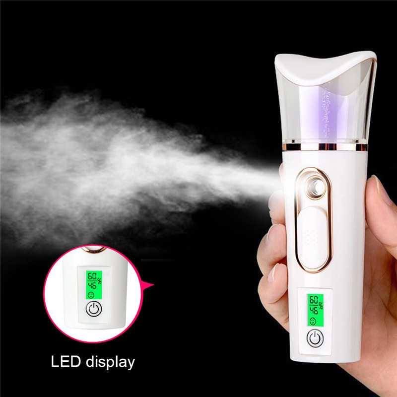 Facial Moisturizing Measure Skin Beauty Instrument USB Charging Portable Nano Mist Spray Handy Atomization Mister Device Beauty