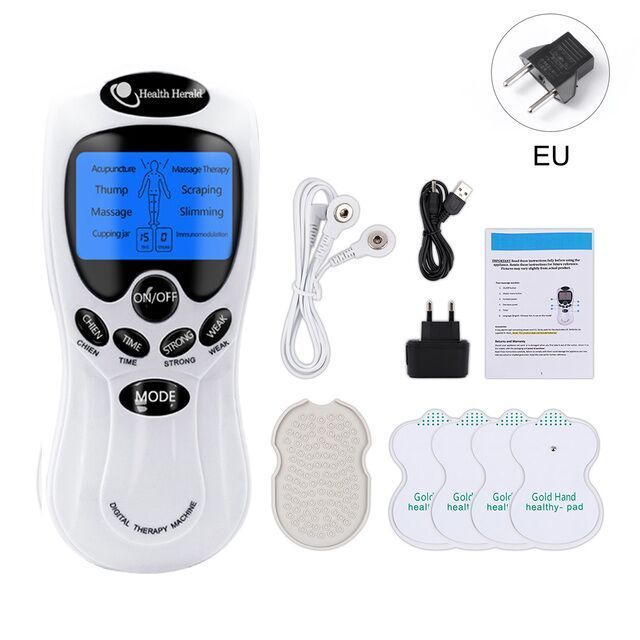 Electric Tens Muscle Stimulator Ems Acupuncture Face Body Massager Digital Therapy Herald Massage Tool Electrostimulator