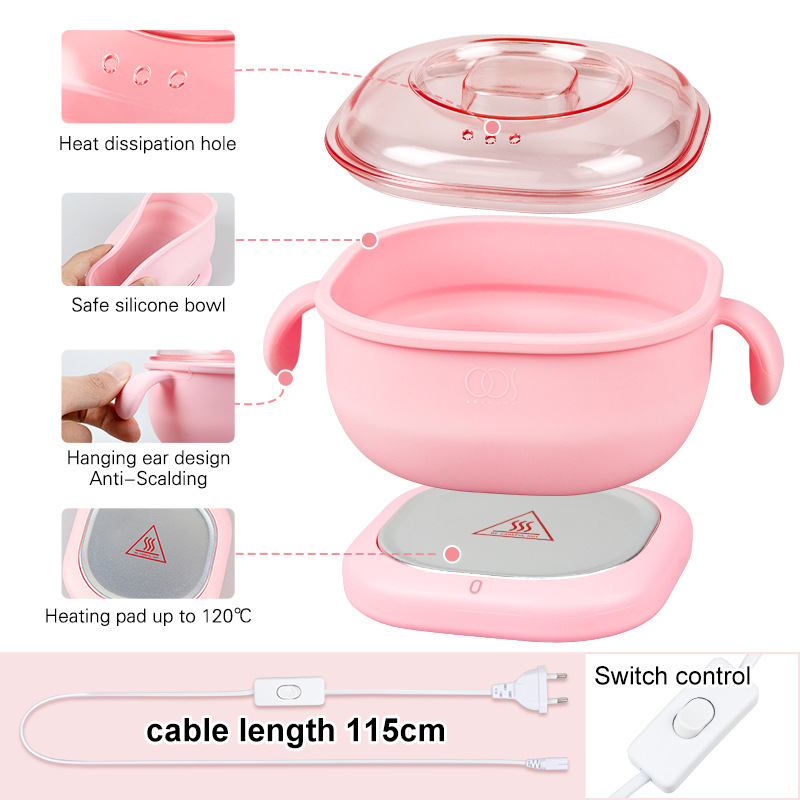 New Silicone Portable Wax Heater Electric Hair Removal Paraffin Wax Heater Melting Pot Machine 400ml Waxing Warmer