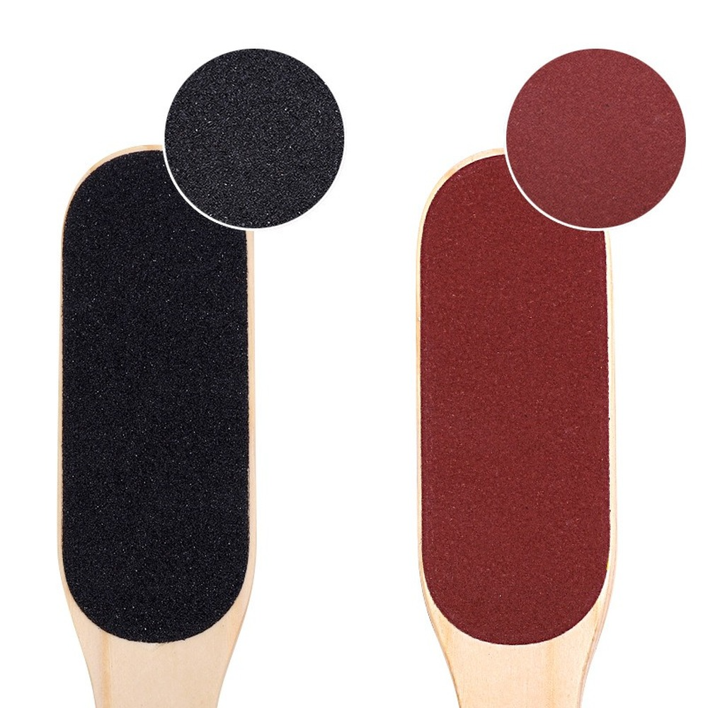 Double Sides Foot File Rasp Pedicure Tools Feet Dead Skin Callus Remover Wooden Handle Foot Scrubber Sandpaper Foot Care