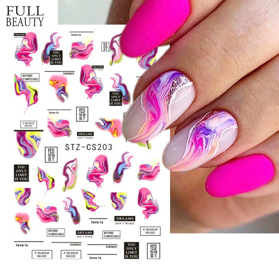 New 3D smudge back self-adhesive Flower nail sticker ink butterfly bamboo Chinese style nail Art Decoration decals