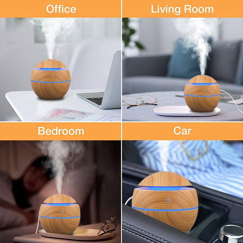 Wooden 3W Personal Space 130ML Multifunctional Air Humidifier