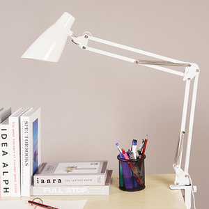 Modern Flexible Desk Lamps Study/Computer Lights Reading beauty salon light Long Swing Arm Black/White LED Home Decor Table Lamp