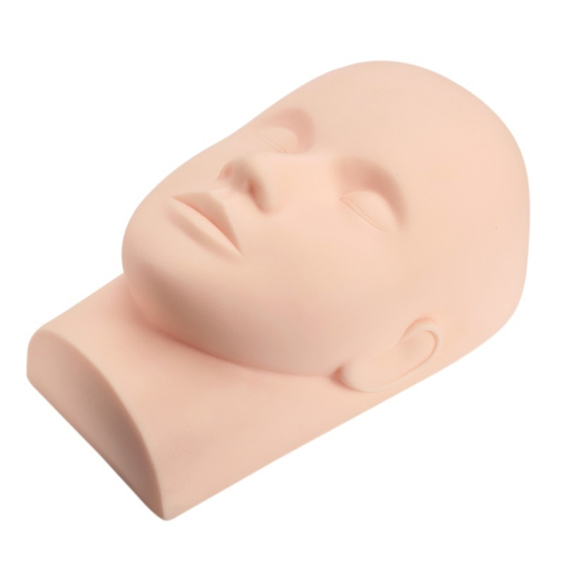 Wholesales Silicone Lying Fake Head Model Beauty product Training Mannequin Head Practice Make Up Tools Silicone Practice Head