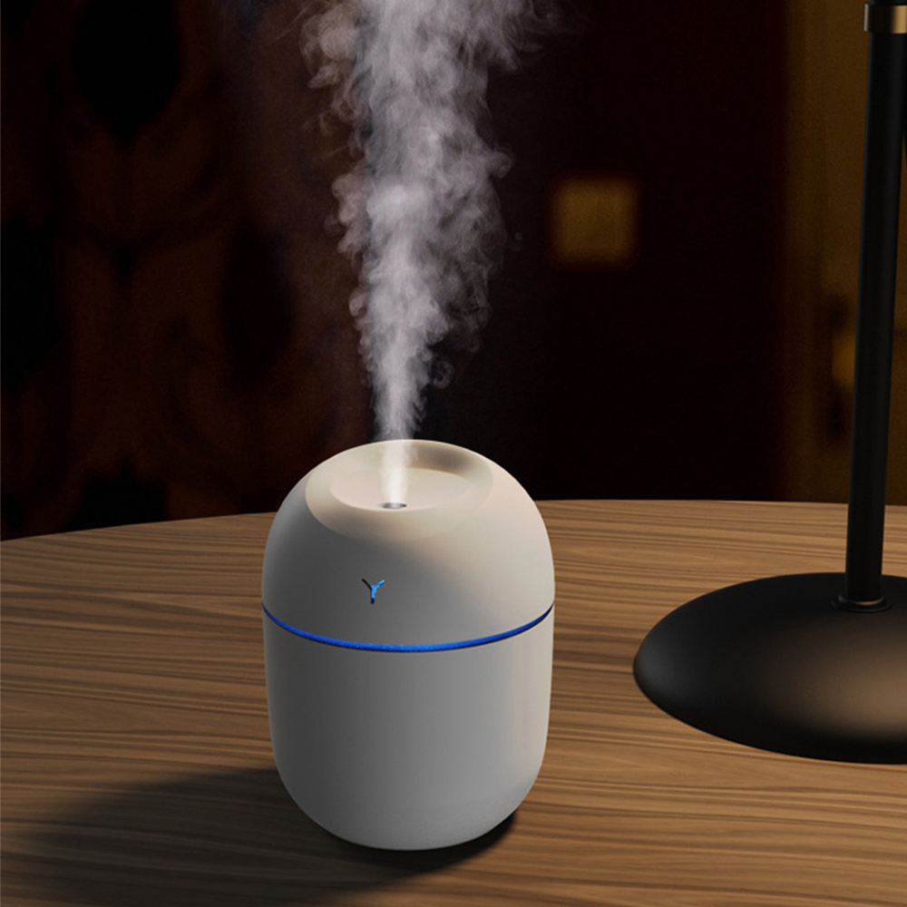 Wholesale 220ml Cute Cool Mist Personal Mini Humidifier Aroma Oil Diffuser USB  LED Night Light Mist Humidifier