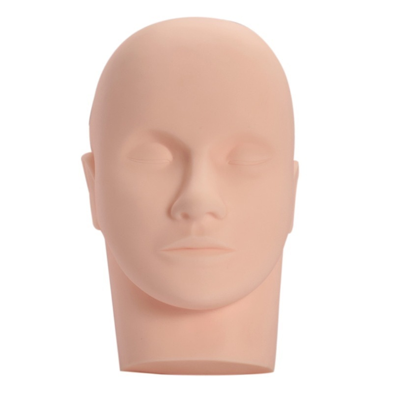 Wholesales Silicone Lying Fake Head Model Beauty product Training Mannequin Head Practice Make Up Tools Silicone Practice Head