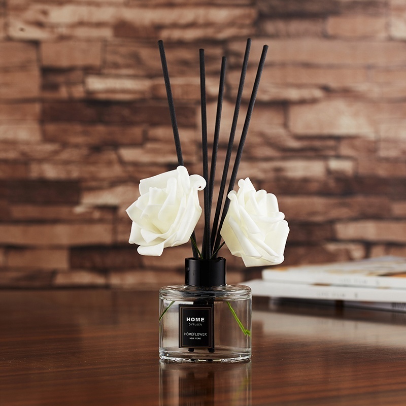 Wholesale Custom Glass Bottle Home Room Scent Fragrance Reed Diffuser Gift Set