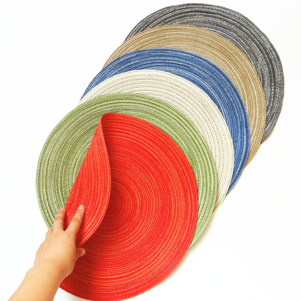 Hot Selling Heat Resistant Round Linen Dinner Mat Table Placemat