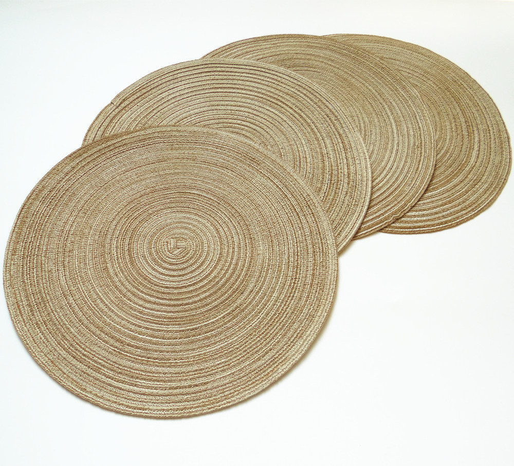 Hot Selling Heat Resistant Round Linen Dinner Mat Table Placemat