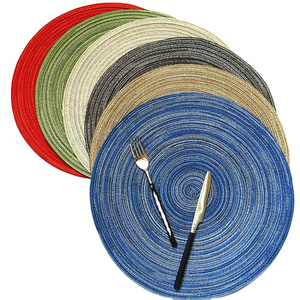 Hot Selling Heat Resistant Round Linen Dinner Mat Table Placemat