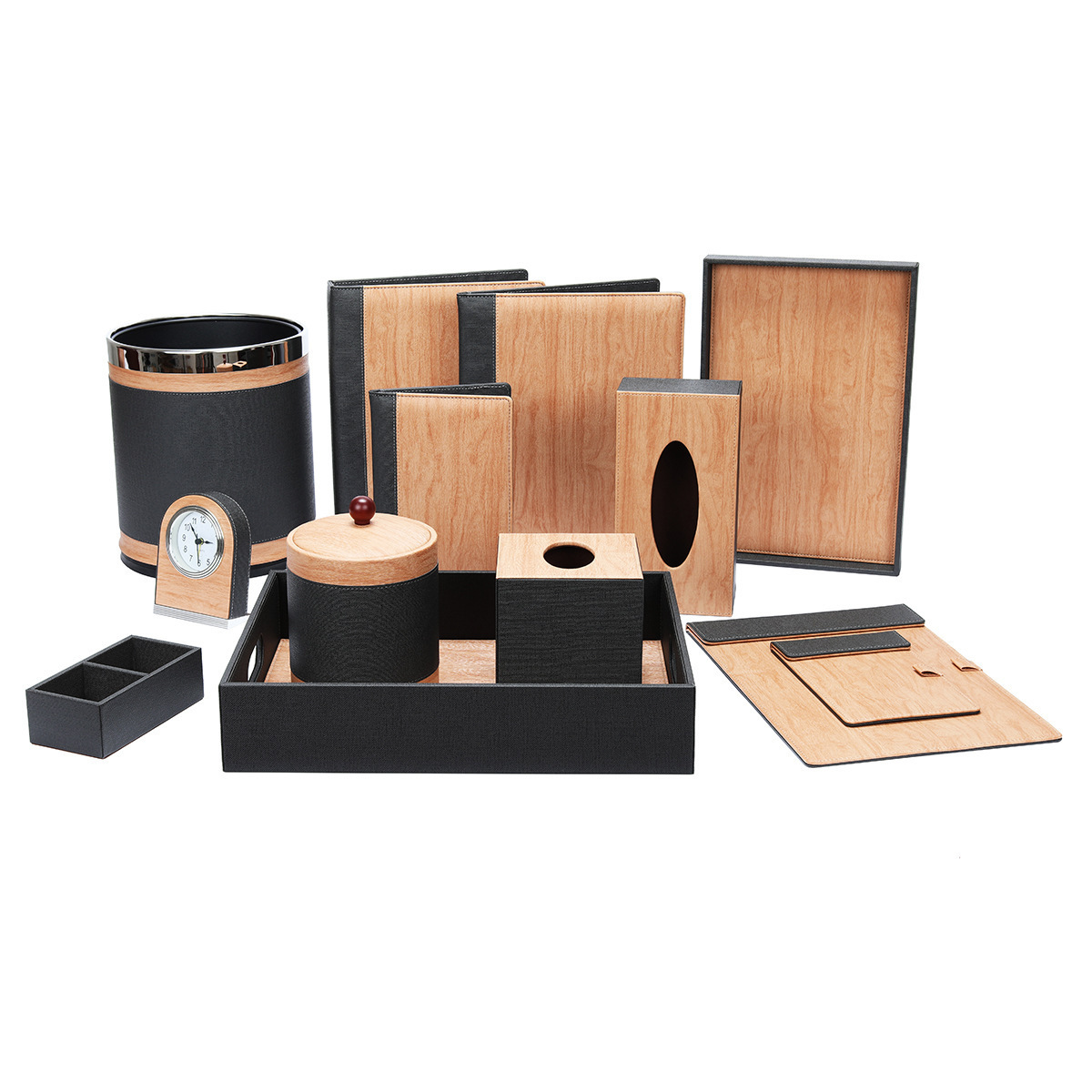 Popular Top Quality Hotel Room Accessories Hotel Leather Products 5 Star Hotel Supplies Luxury Leather Set