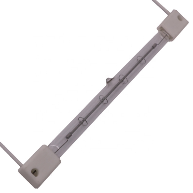 910mm 220v 2000w half white halogen  far infrared resistance radiant ir tube lamp quartz heating element