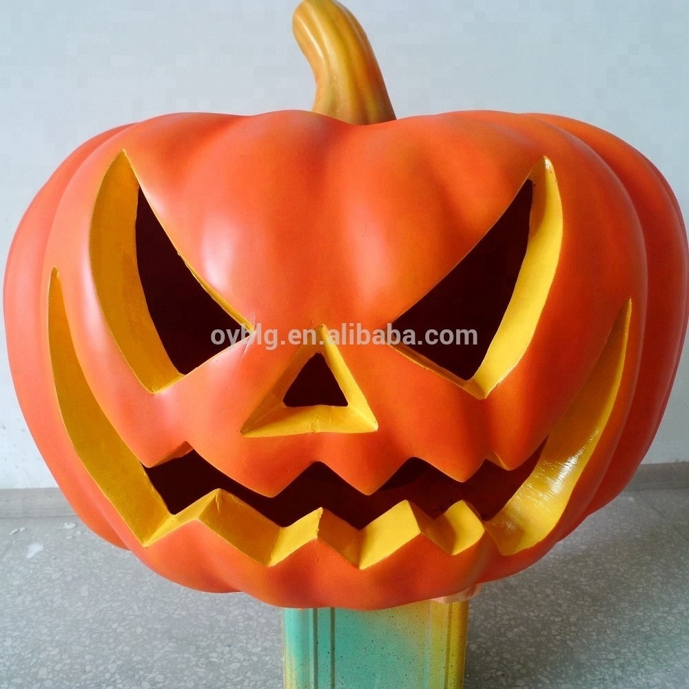 outdoor fiberglass Halloween pumpkin decorations