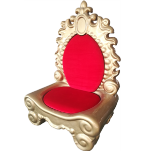 indoor customized new fiberglass christmas decoration king throne santa chair for shopping mall