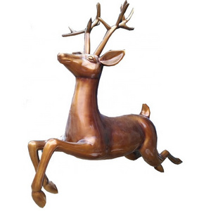 factory custom made new life size fiberglass flying reindeer for Christmas decoration