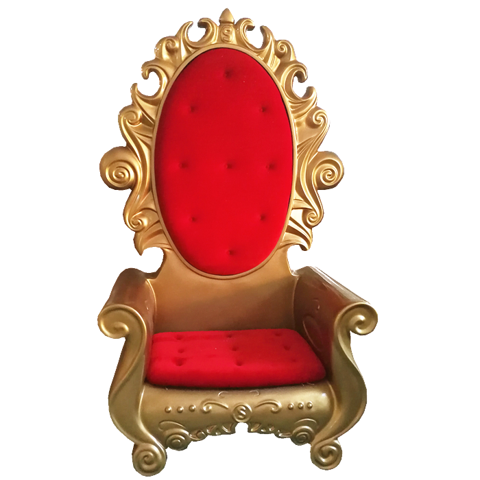 factory cheap price fibreglass large christmas throne king santa chair for shopping mall decoration