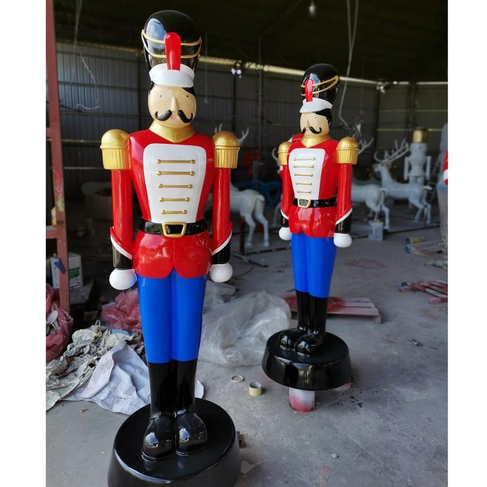 Handmade Fiberglass Christmas large king nutcracker H190-350cm toy soldier decoration