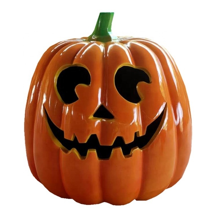 4 ft giant outdoor fiberglass pumpkin for Halloween decoration