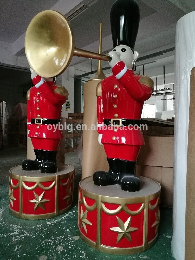 H240-350cm fiberglass nutcracker soldier life size soldiers large toy soldier