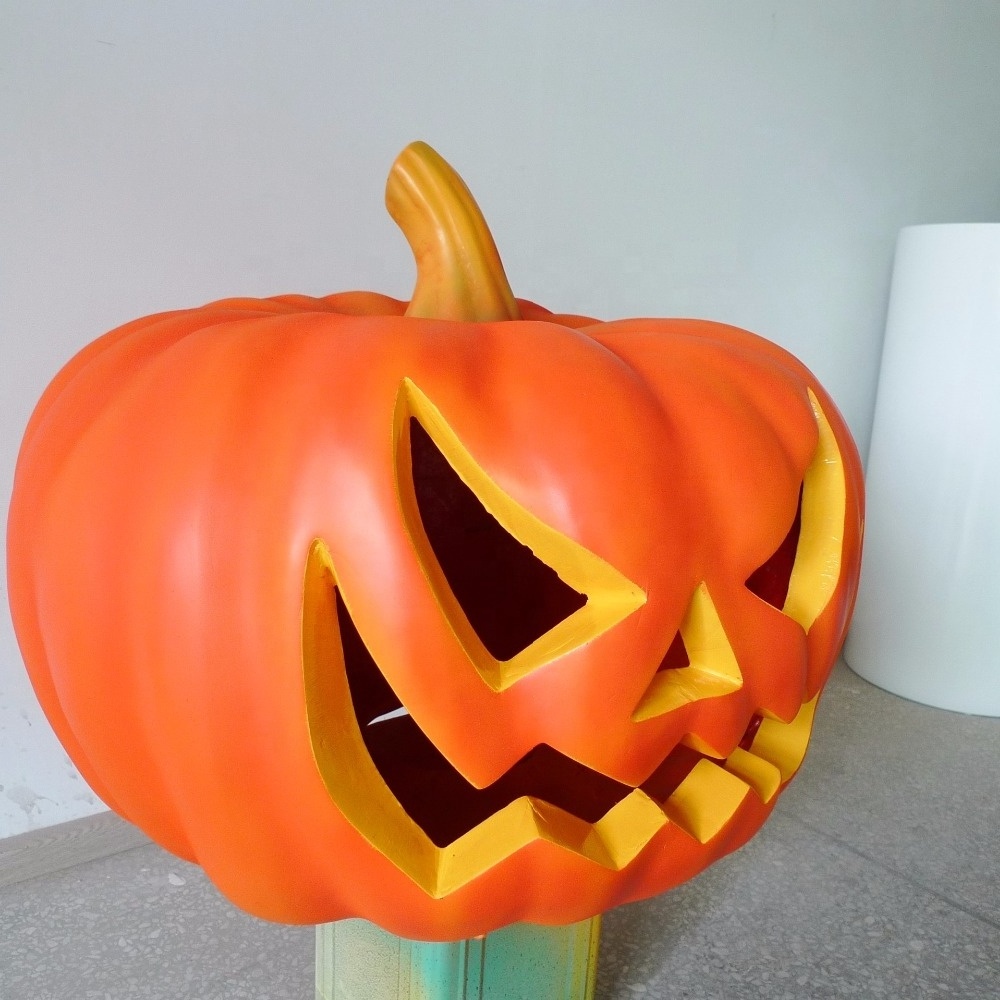 outdoor fiberglass Halloween pumpkin decorations