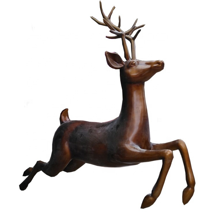 factory custom made new life size fiberglass flying reindeer for Christmas decoration