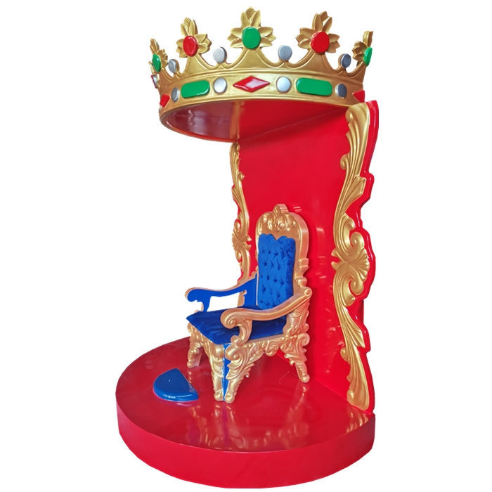 high quality large fibreglass christmas throne king santa chair with handlebar for sale