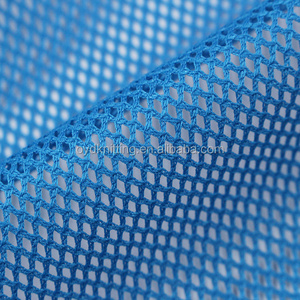 Tricot Polyester Breathable Blue/Yellow Color Sportswear Lining 2*2 Mesh Fabric