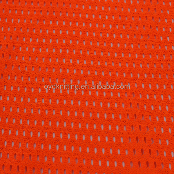 100% Polyester Tricot Fluorescent Mesh EN471 Workwear Fabric