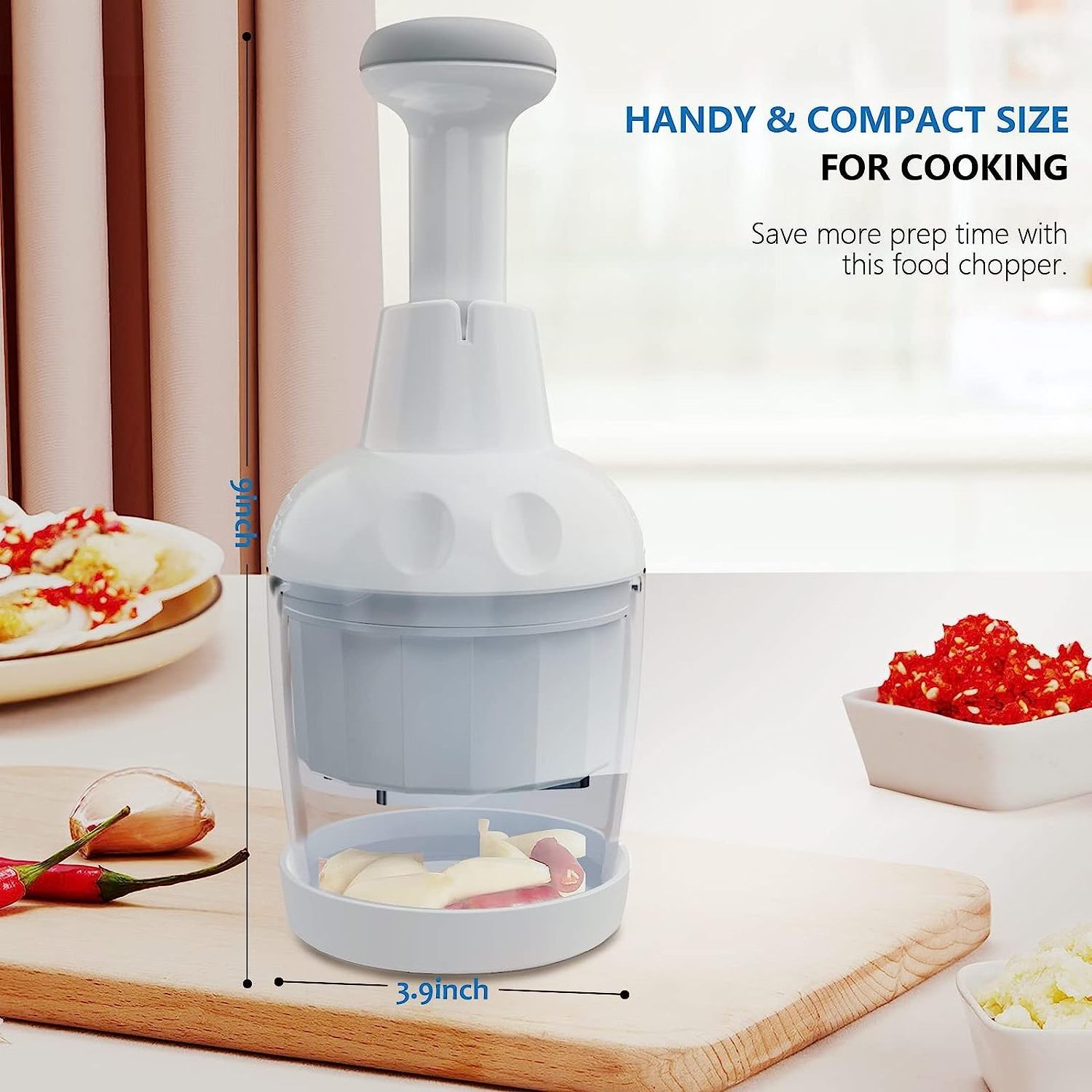 High Quality Hand Manual Operated Kitchen Vegetable Salad Dryer Chopper Press Salad Spinner