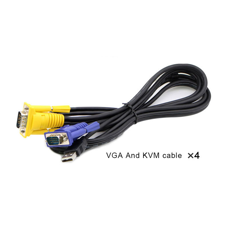 4 PORTS VGA SMART KVM SWITCH Full automatic VGA KVM Switch IR Control/Panel Button/Hotkey Switch