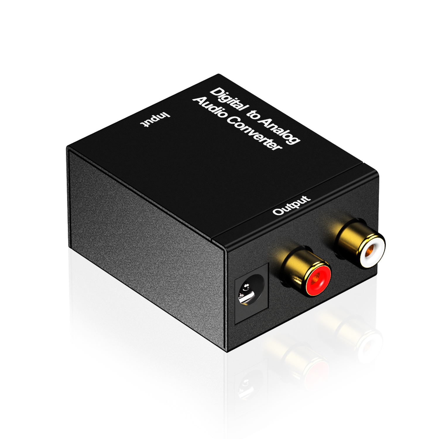 Digital Optical Coax Coaxial to Analog RCA L/R Audio Converter with USB +Fiber Cable and power adapter