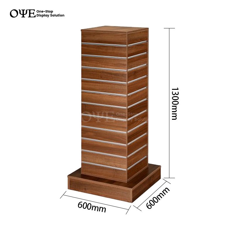 Custom Retail Store Floor wooden wooden shop Display Stand mdf Slatwall Display Rack double Sided Slatwall Display