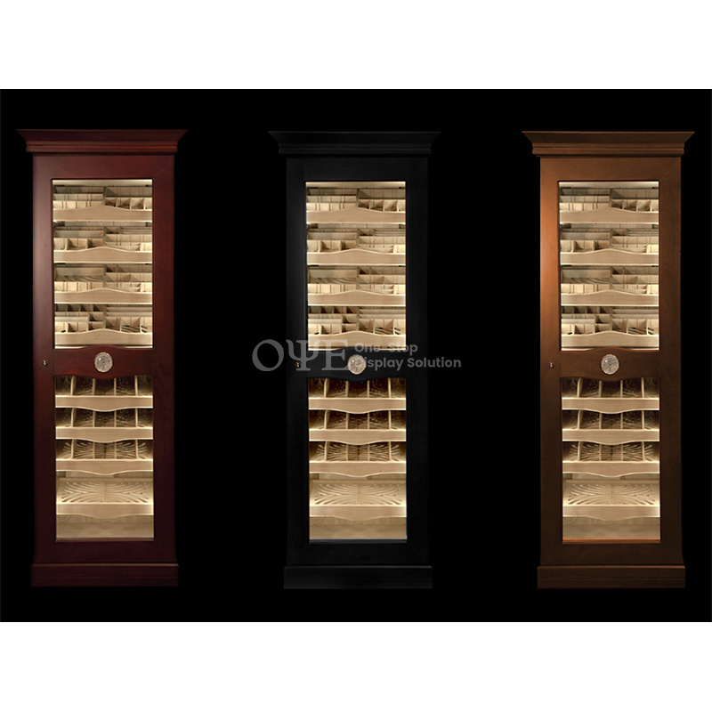 wooden Cigar humidor display cooler Electric Cigar humidor cabinets Spanish cesar wood Cigar room furniture