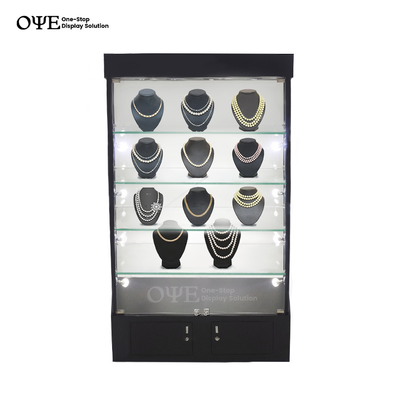 glass shelf vitrine display case showcase glass display showcase led light