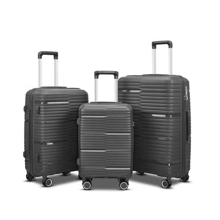 oytb-3692 OEM custom luggage factory trendy PP carry-on plastic luggage bag travel set travelling new shape suitcase