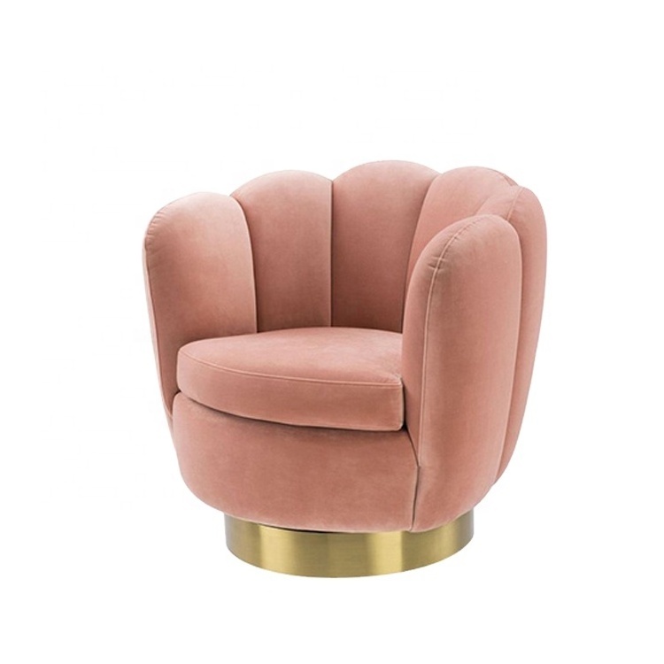 Accent Chair Soft Velvet Upholstery Flower Shape Leisure Chair Hot Sale Wholesale Price Luxury Home Furniture Living Room Chair