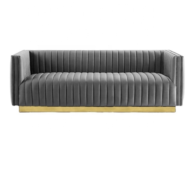 Sofas Metal Leg Fabric Luxury Modern Home Living Room Velvet Bedroom Furniture Nordic Furniture Turkey Bedroom Set Furniture