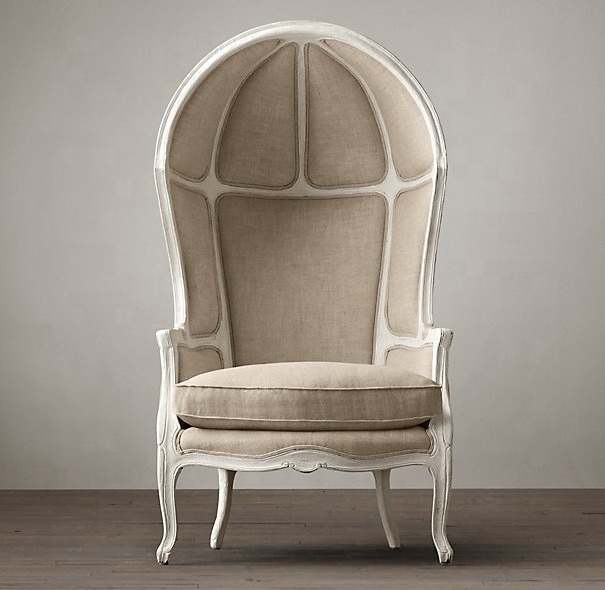 2024 Antique Upholstered chair Solid wood Patchwork Color Fashion Leisure Lounge Chair/Fiberglass Birdcage Chair