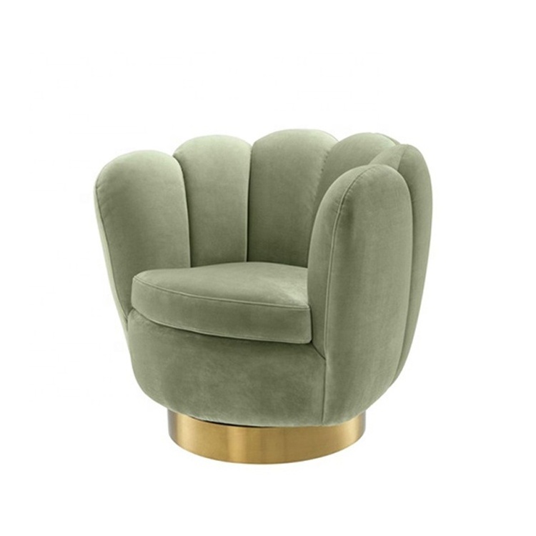 Accent Chair Soft Velvet Upholstery Flower Shape Leisure Chair Hot Sale Wholesale Price Luxury Home Furniture Living Room Chair