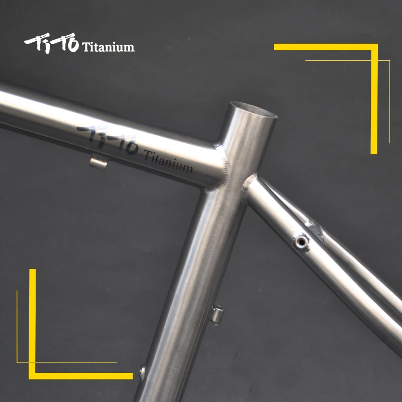 TITO manufacturer titanium alloy head tube 142-12 barrel shaft hidden disc brake mountain bike frame