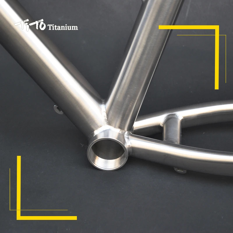 TITO manufacturer titanium alloy head tube 142-12 barrel shaft hidden disc brake mountain bike frame