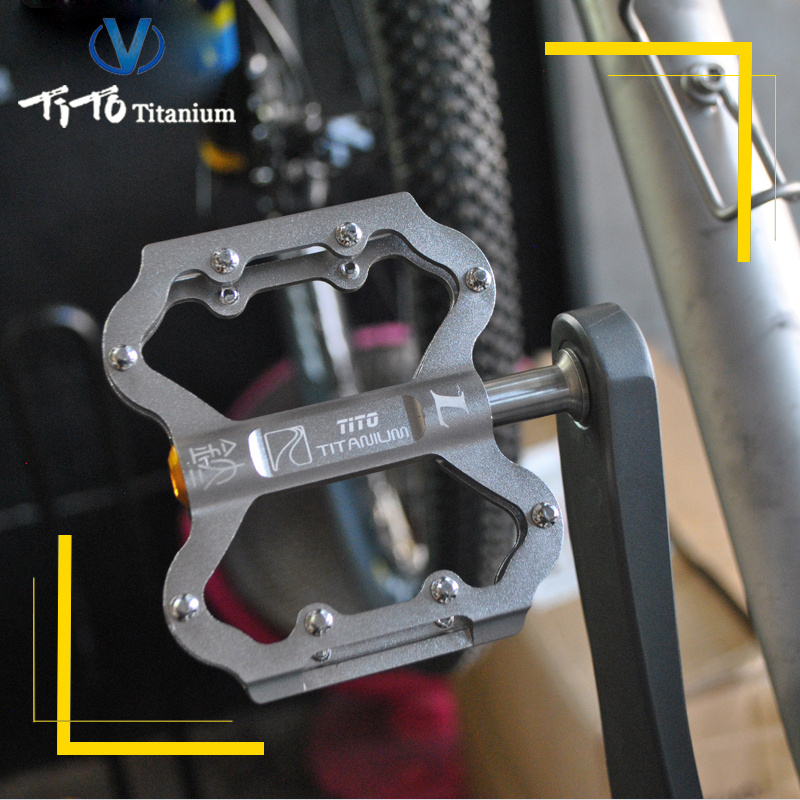 TITO Manufacturer MTM road  titanium alloy axis foot pedals for road bike