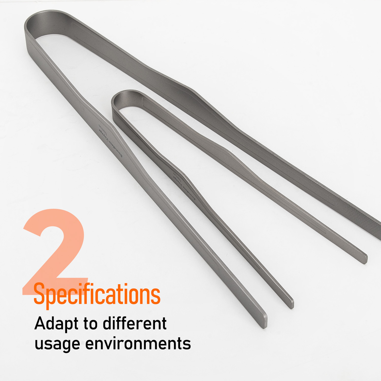 TiTo Titanium Steak Clip Multi-Purpose BBQ Tweezer Food Long Tongs Anti-scalding Fire Poker 6.7 inch / 10 inch