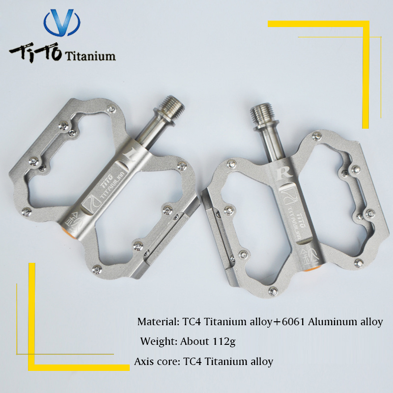 TITO Manufacturer MTM road  titanium alloy axis foot pedals for road bike